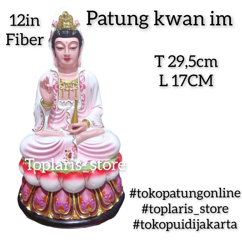 Patung Kwan Im Fiber 12in  022