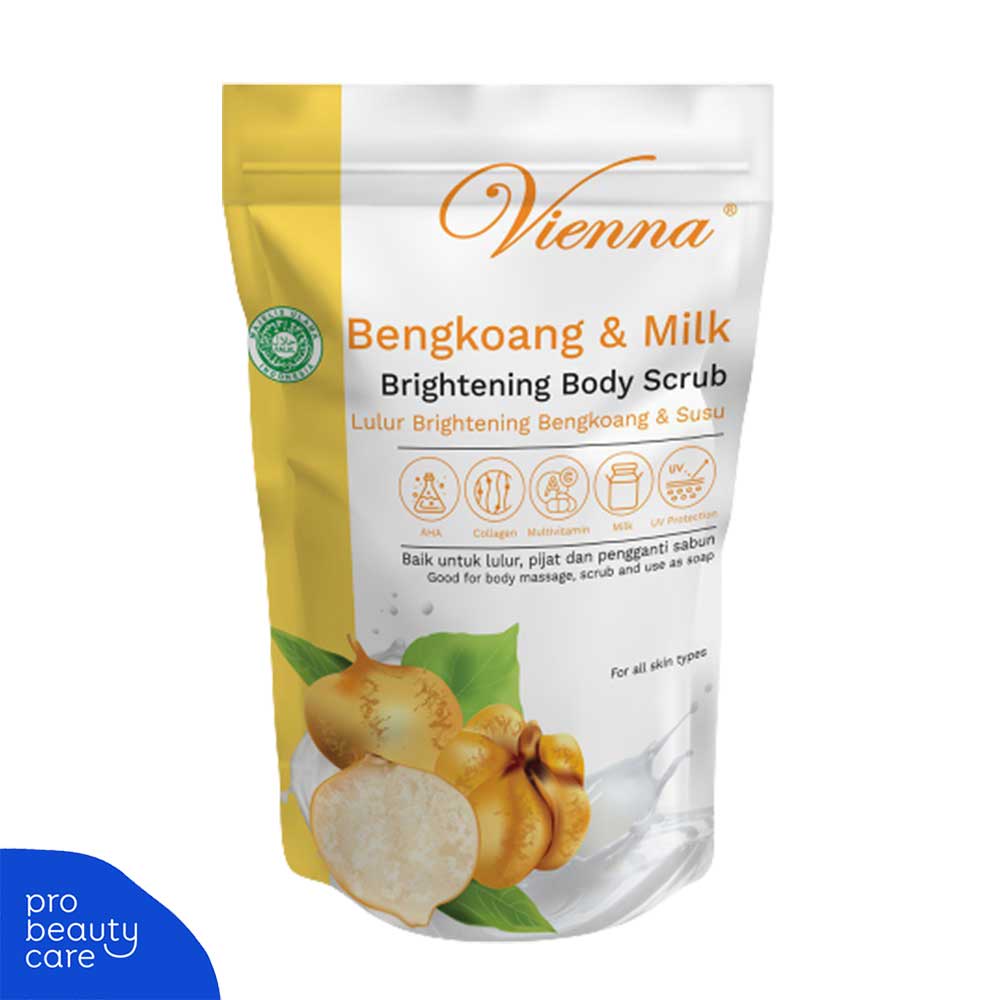 Vienna -  Body Scrub Lulur Badan Goats Milk &amp; Bengkoang REFILL (1kg)