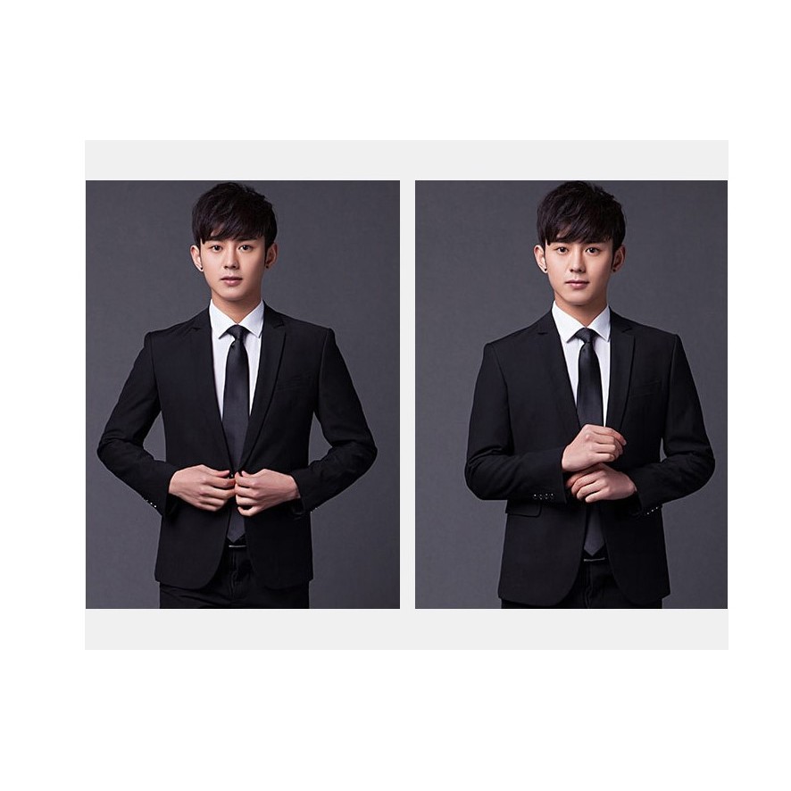 SETELAN JAS FORMAL / JAS KERJA / JAS NIKAH PRIA SLIMFIT FULL BLACK 4IN1 ORIGINAL NIKAYU