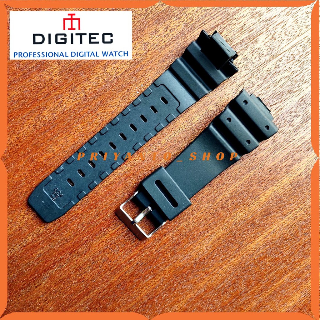 Strap Tali Jam Tangan Digitec 3090 Digitec DG-3090T Oem hitam Rubber Watch