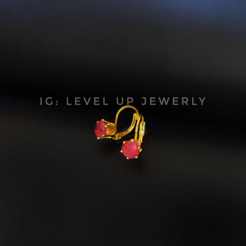 Anting Desi | Anting Tembaga Hongkong | Anting Lapis Emas | Garansi Setahun | Pelik | Giwang | Kerab