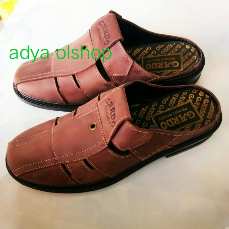 Sepatu sandal kulit asli selop kulit asli pria