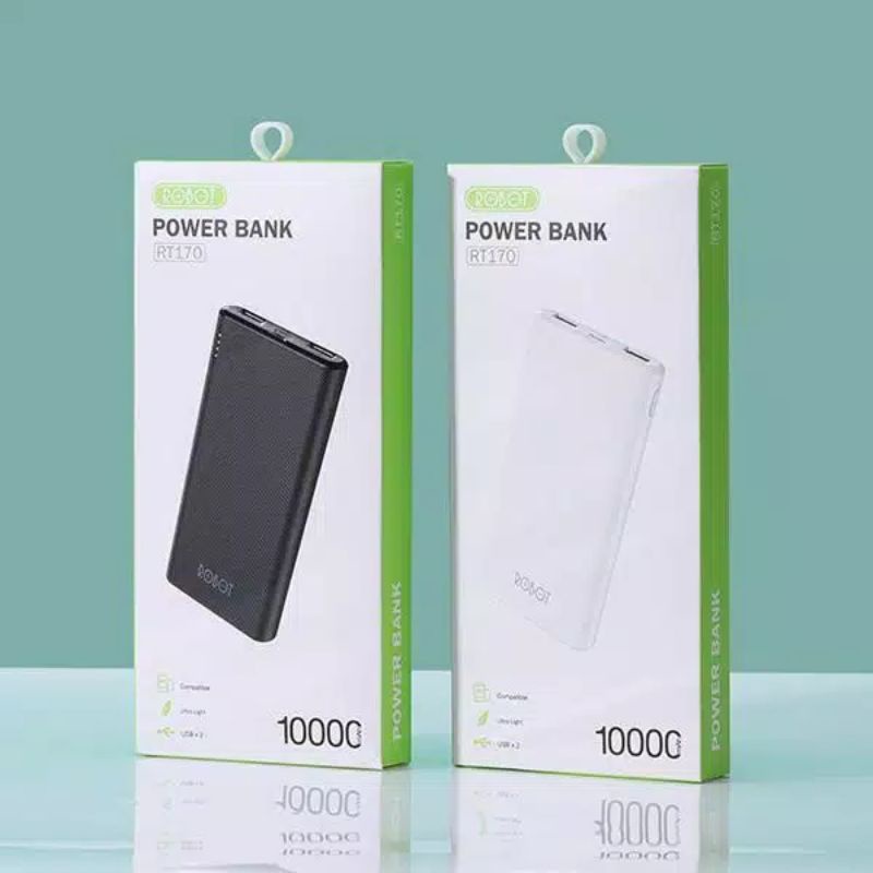 POWERBANK ROBOT RT-170 10.000MAH DUAL IO ANTI-SLIP