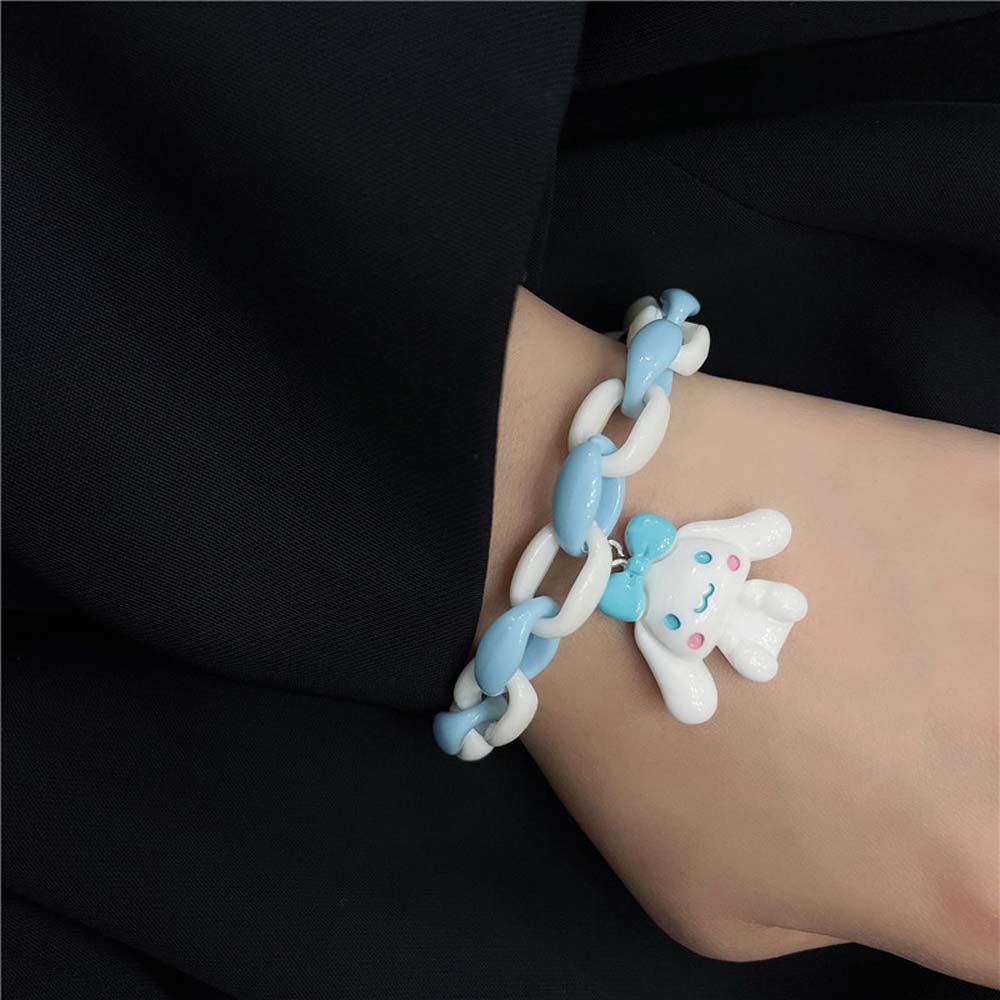 Needway  Sweet Best Friend Bracelets Cute Female Jewelry Cartoon Bracelet Couples Men Korean Girls Simple Big Ear Dog Acrylic/Multicolor