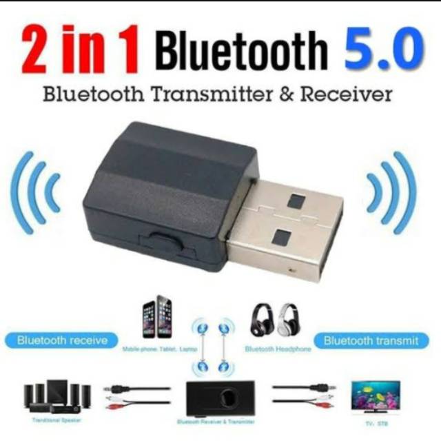 Bluetooth Transmitter Receiver 5.0 Wireless 2 in 1 Audio Portable 2in1