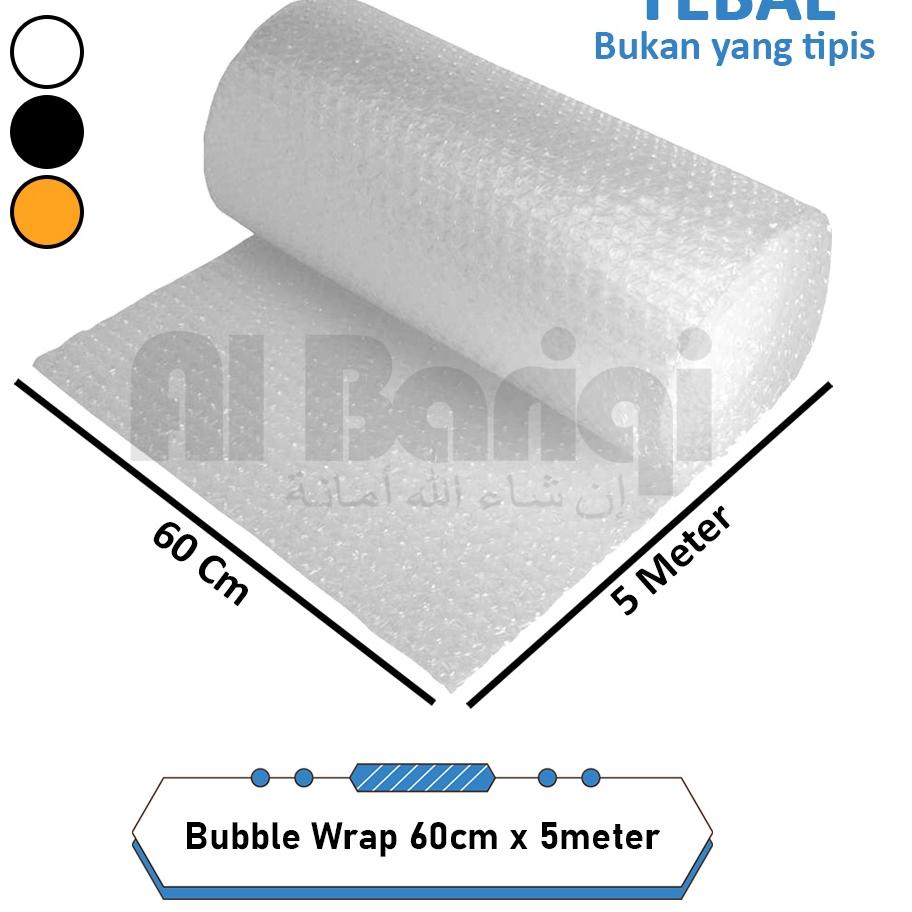 

Sale K0Z Bubble Wrap uk 60 cm x 5 meter Putih Hitam Orange YE D HIE