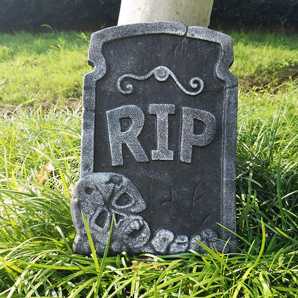 Properti Halloween Tombstone Bentuk Laba-Laba Bahan Foam