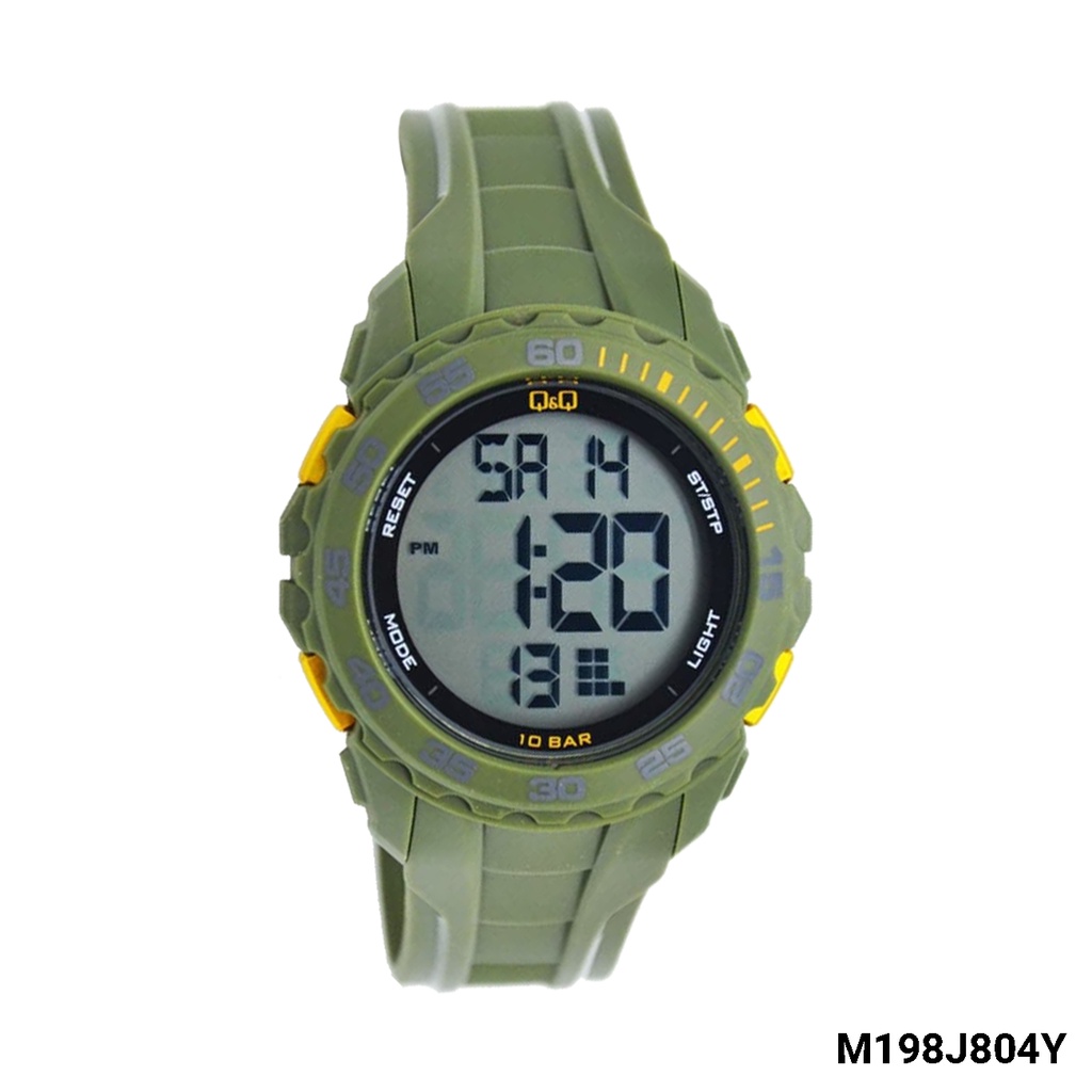 Jam Tangan Pria Casual Sporty Rubber Digital Original Q&amp;Q QnQ QQ M198 M198J Series