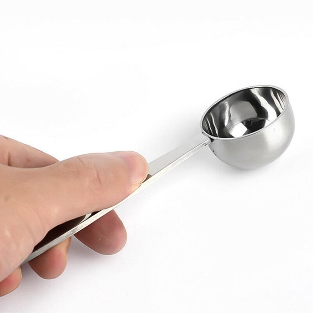 [Elegan] Sendok Takar Kopi Stainless Steel Dengan Stand Cafe Measuring Powder Press Bean Coffee Tamper