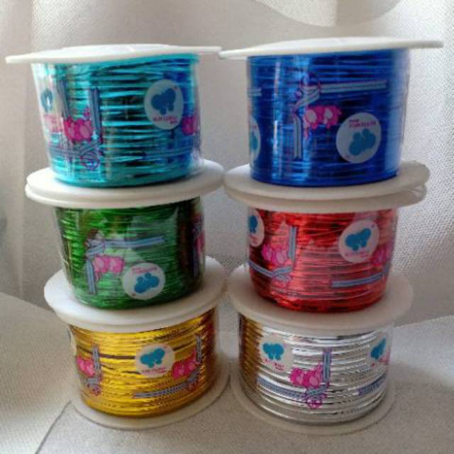 Kawat souvenir warna per roll 100 yard kawat ikat warna