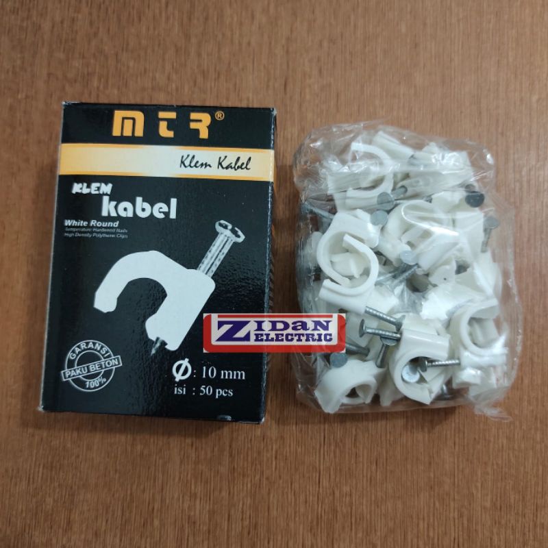 Klem Kabel Paku Beton No 10 / Cable Clip Ukuran 10mm