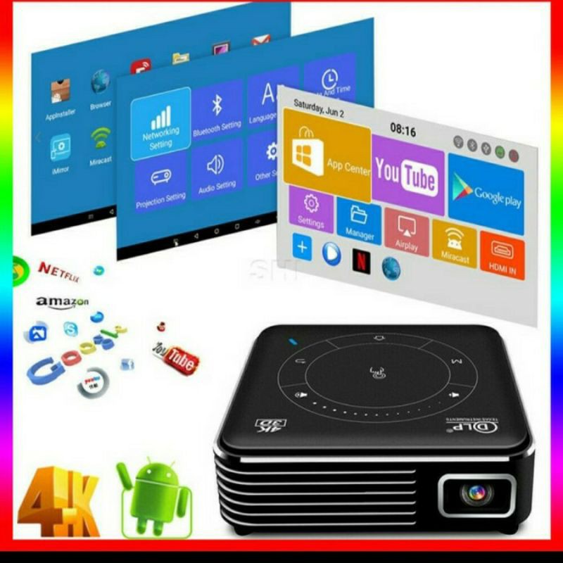 PICO P11 DLP Mini Smart Projector Android 9 4GB/32GB Airplay Miracast