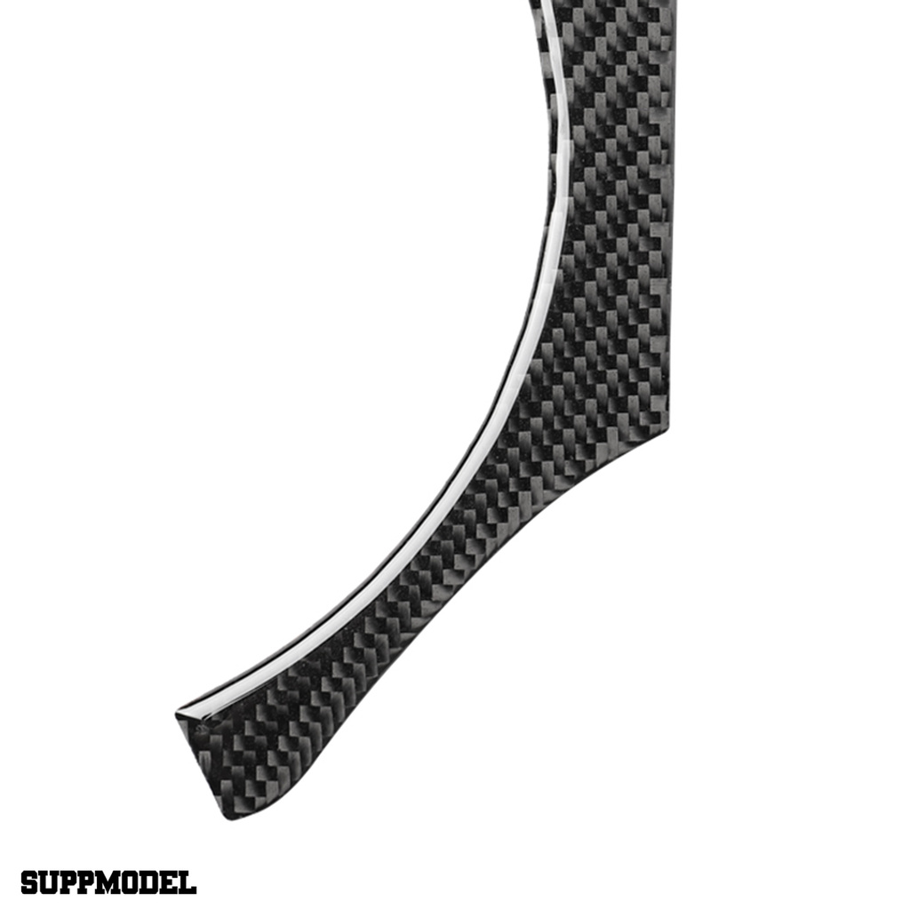 Smodel 2pcs / Set Stiker Setir Mobil Anti Uv Bahan Carbon Fiber Warna Hitam Untuk Lexus Nx 200