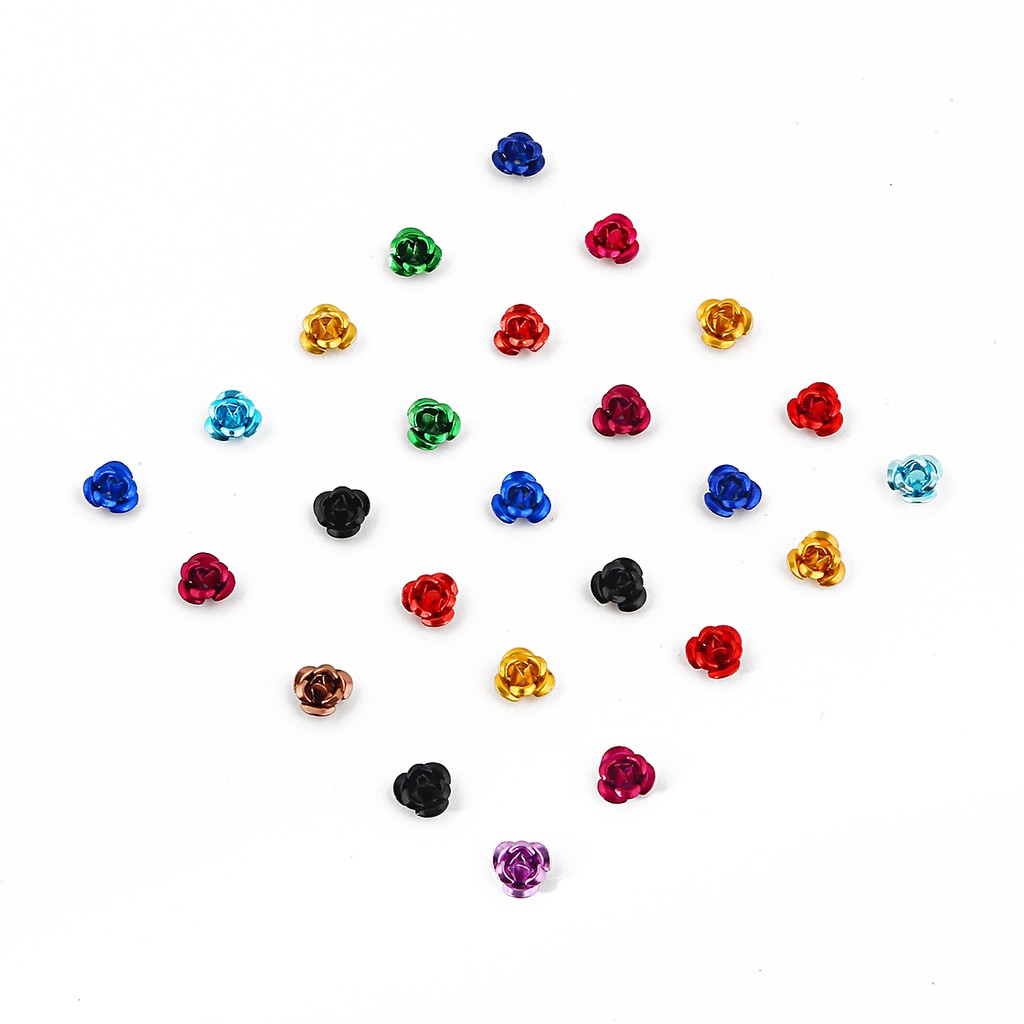 100 PCS 3D Rhinestone Diverse DIY Gems Charming Rose Blend Flower Solid Jewelry Design Manicure Decorative Gel Flash Accessories