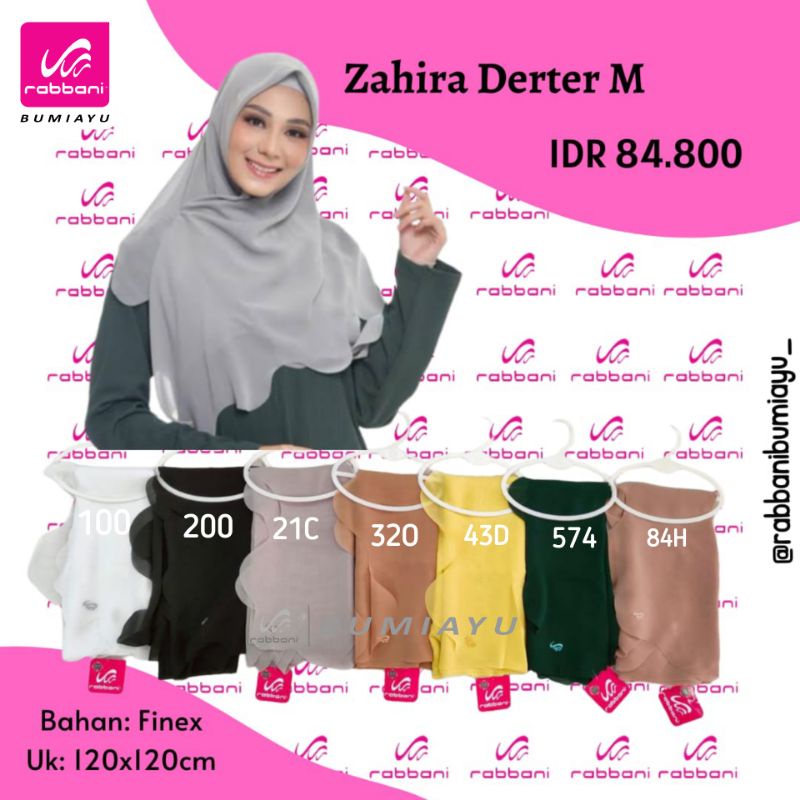 ZAHIRA DERTER RABBANI - KERUDUNG SEGI EMPAT GELOMBANG BESAR - SEGI EMPAT RABBANI