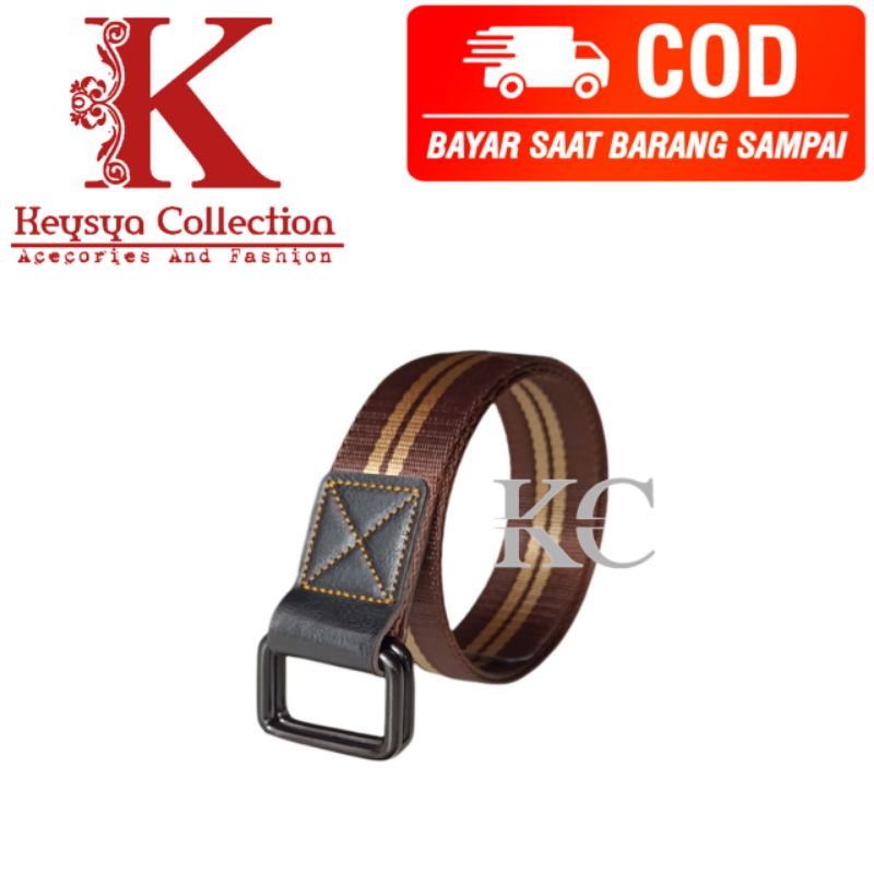 ikat pinggang pria murah/ sabuk pria Double ring