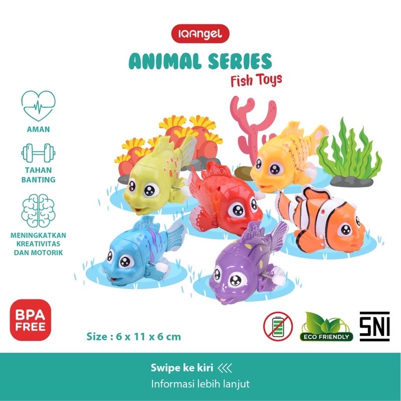 Iq Angel Nemo Fish Toys - Mainan Bayi Edukatif - Mainan Motorik Bayi Tuas Putar