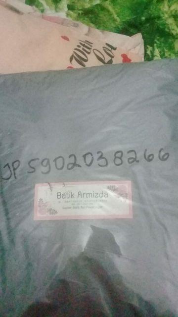 Couple Batik Gamis Bahan Kain Katun Halus - Sania Ruffle Batik Couple Ori Ndoro Jowi Dnt