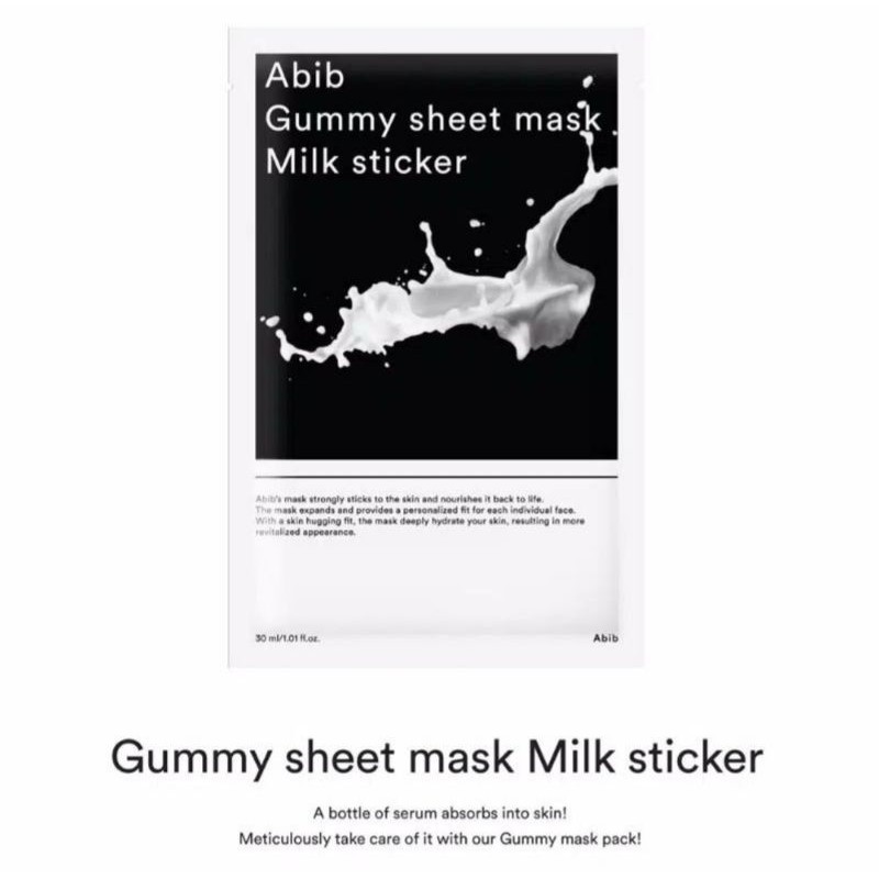 

Abib Gummy Sheetmask Milk Sticker