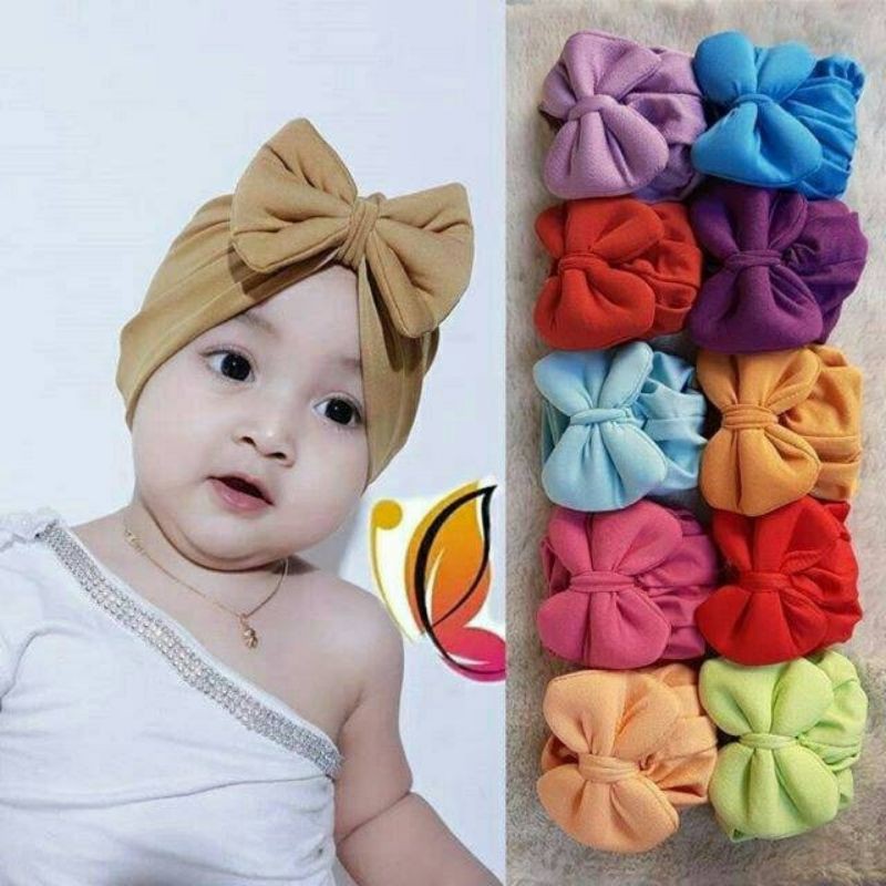 Turban pita kupu kupu 0-3 tahun