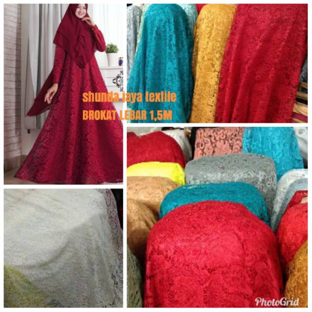 Kain Brokat Brokat Lebar 1 5m Harga Per 1 2 Meter Murmer Shopee Indonesia