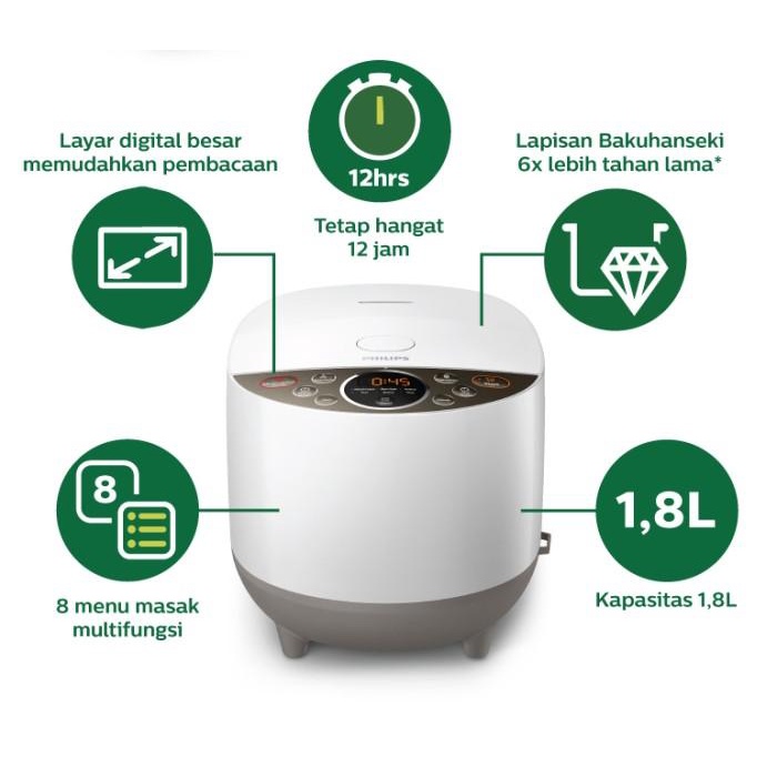 Philips Digital Rice Cooker HD4515 Digital Rice Cooker Philips 1.8 L