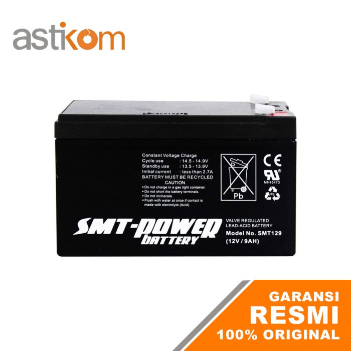 Power Battery Baterai UPS Samoto SMT129 12V 9AH Aki Kering