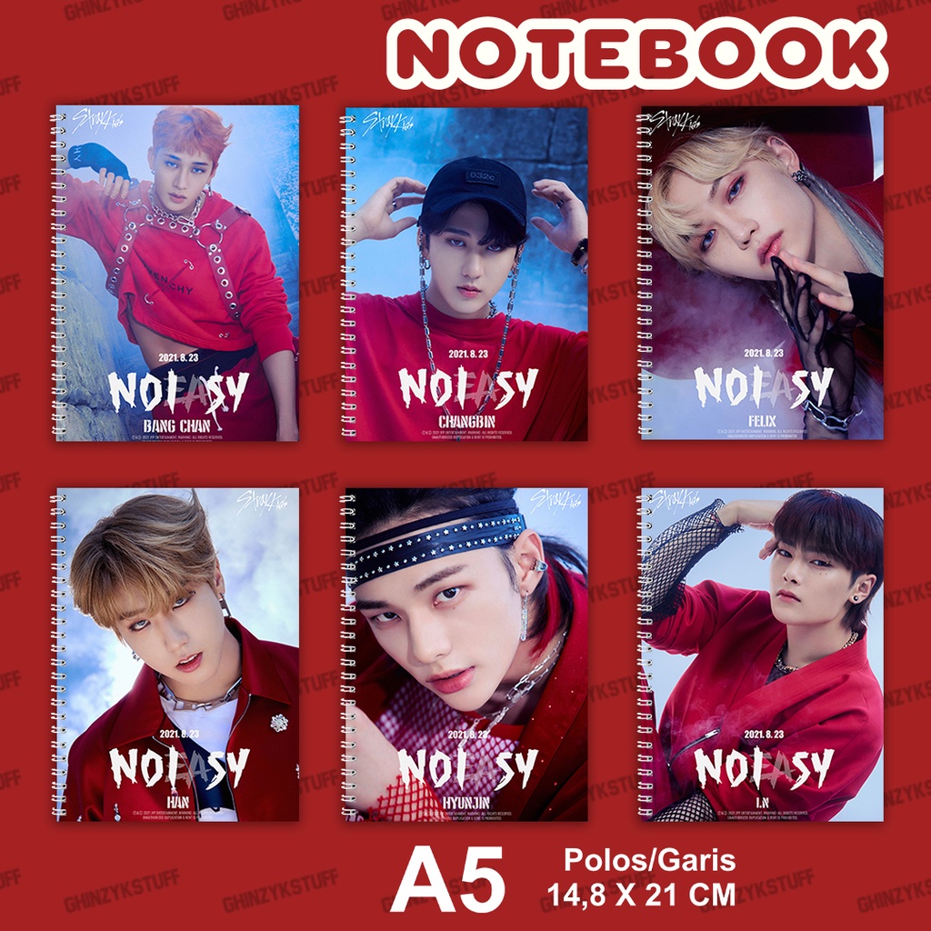 

Notebook KPOP Stray Kids NOEASY Ukuran A5 14,6 cm x 21 cm