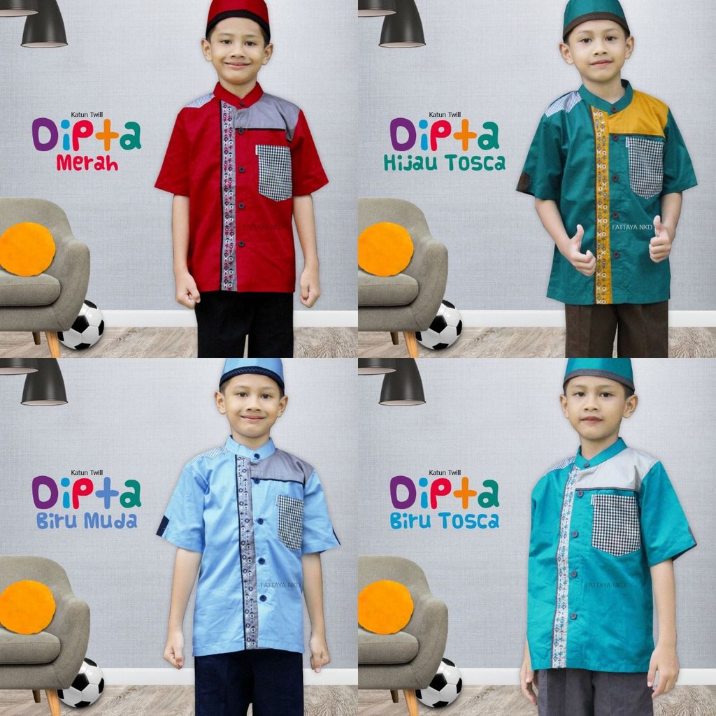 KOKO ANAK LENGAN PENDEK COWOK MURAH SERIES DIPTA by FATAYA COLLECTION