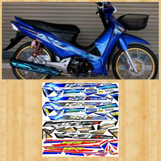 STRIPING STIKER LIS VARIASI THAILAND MOTOR HONDA SUPRA X 125 LAMA WAVE