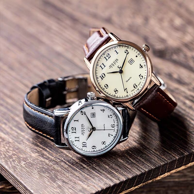 JULIUS JA-508 Bagsomnia Jam Tangan Bulat Kecil Tanggal Vintage Classic