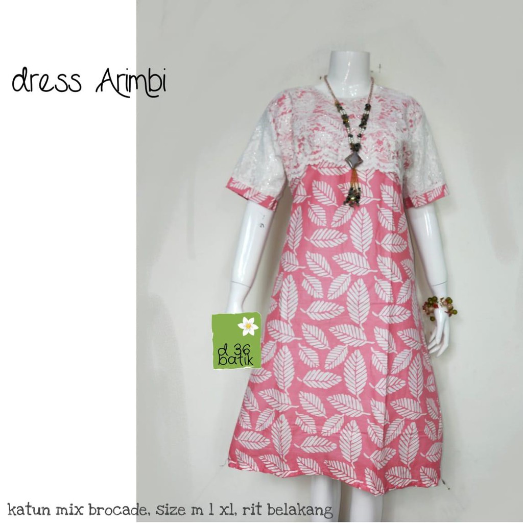 Dress Arimbi Batik Brokat Batik Midi Dress Brukat Pastel Midi Brokat Bruklat Sarimbit Cantik Pesta