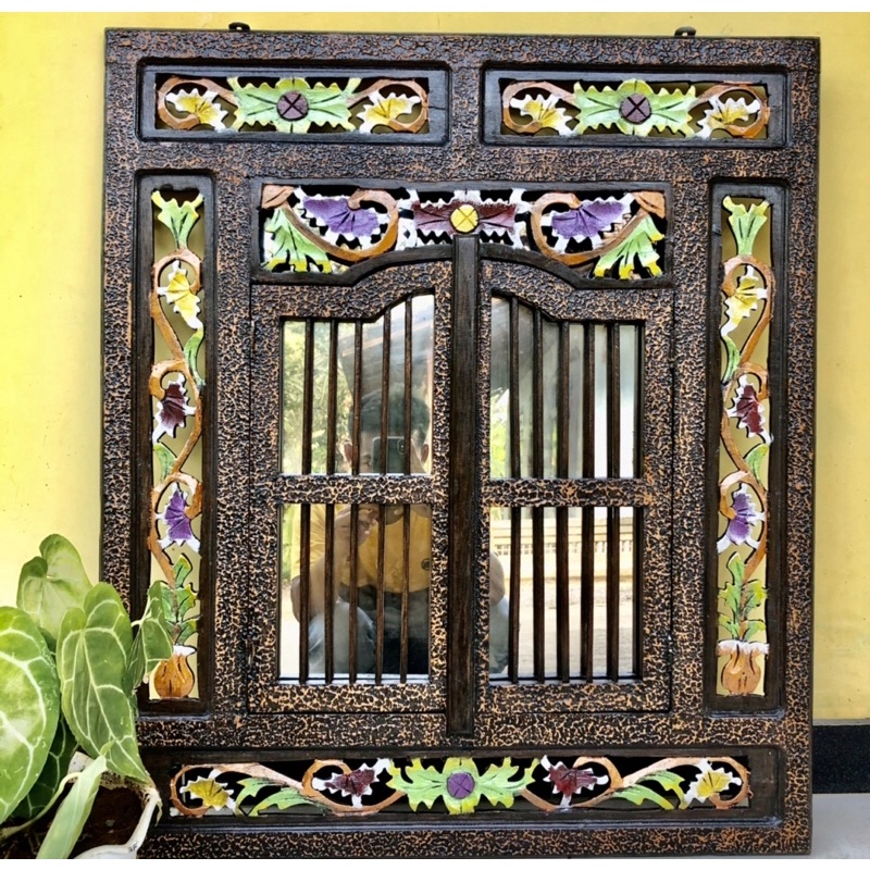 cermin dinding krepyak ukuran 80x60