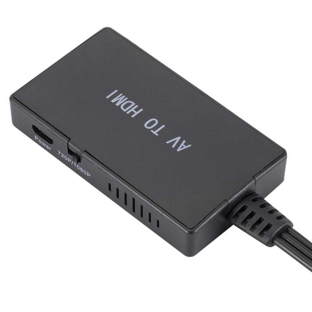 Adapter Video Audio Konverter AV RCA to HDMI 1080P Adaptor Sinyal Analog to Digital RCA ke HDMI Converter