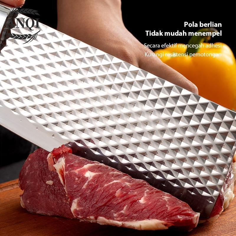ANQI 1888 Knife Diamond Set 6 in 1 Stein Cookware Pisau Dapur Anti Lengket VS-1842