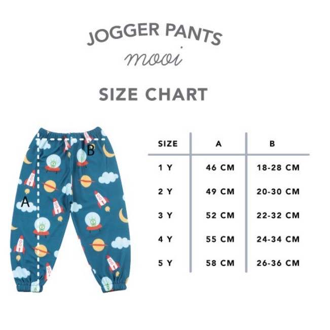 Mooi Printed Sweater Anak 1 Pcs / PRINTED JOGGER PANTS 1Pcs 0-5 Tahun CBKS SO