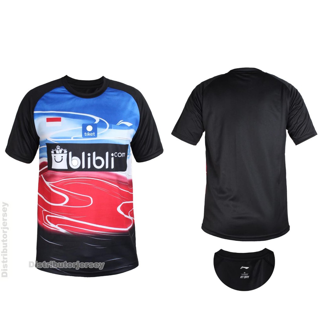  Baju  BADMINTON BULUTANGKIS  Lining  L 141 Hitam Shopee 