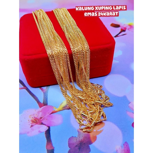 kalung xuping lapis emas 24karat
