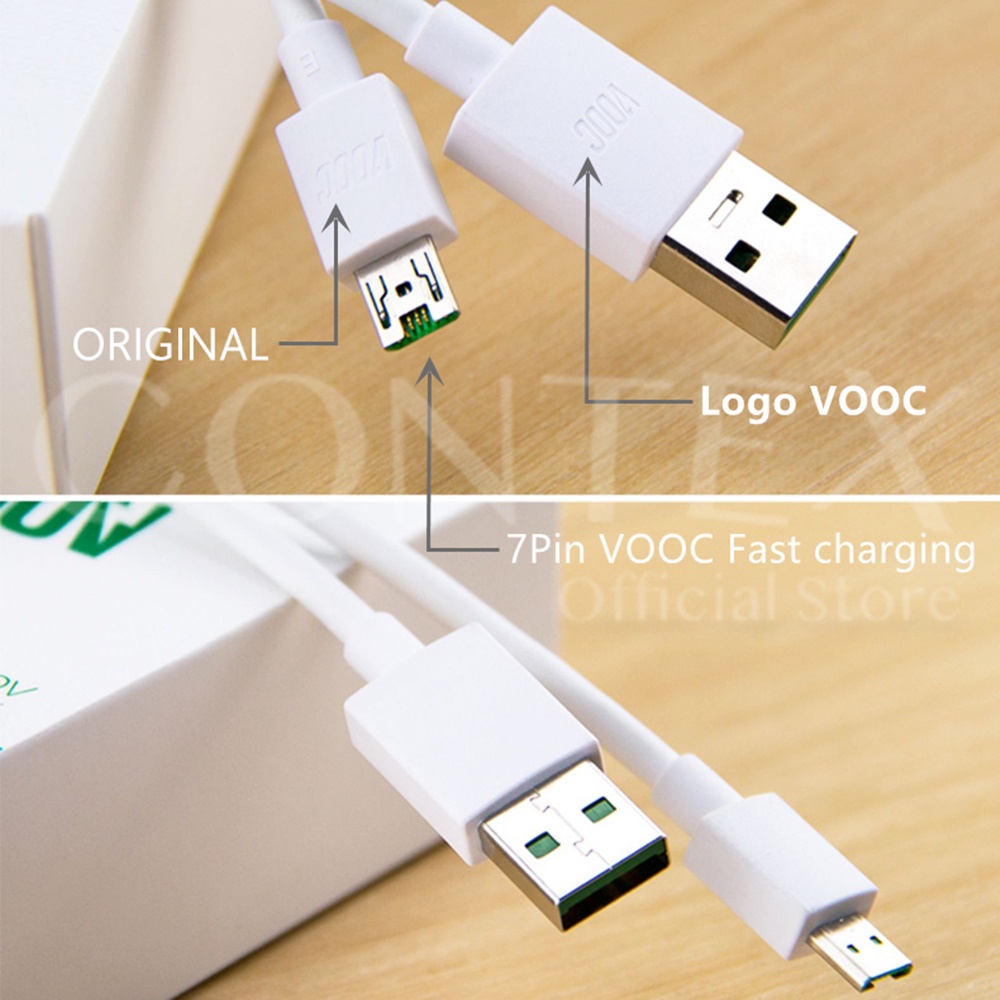 OPPO KABEL DATA Original 100% MIcro/Type-c VOOC 4A / Super VOOC 6.5A