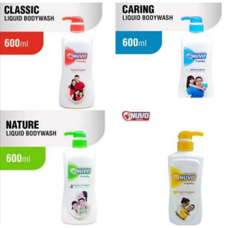 NUVO BodyvWash Sabun Mandi Cair 550ML Botol Pump NUVO