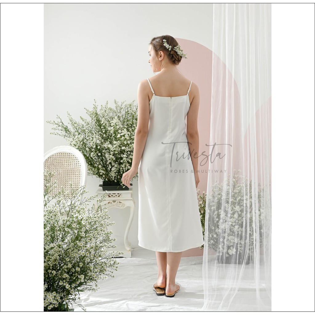 Trivesta Robes - Dress Inner (Type 7/8 ) / Dalaman / Camisole Untuk Kimono Robe With Zipper | Broken White Nude Black