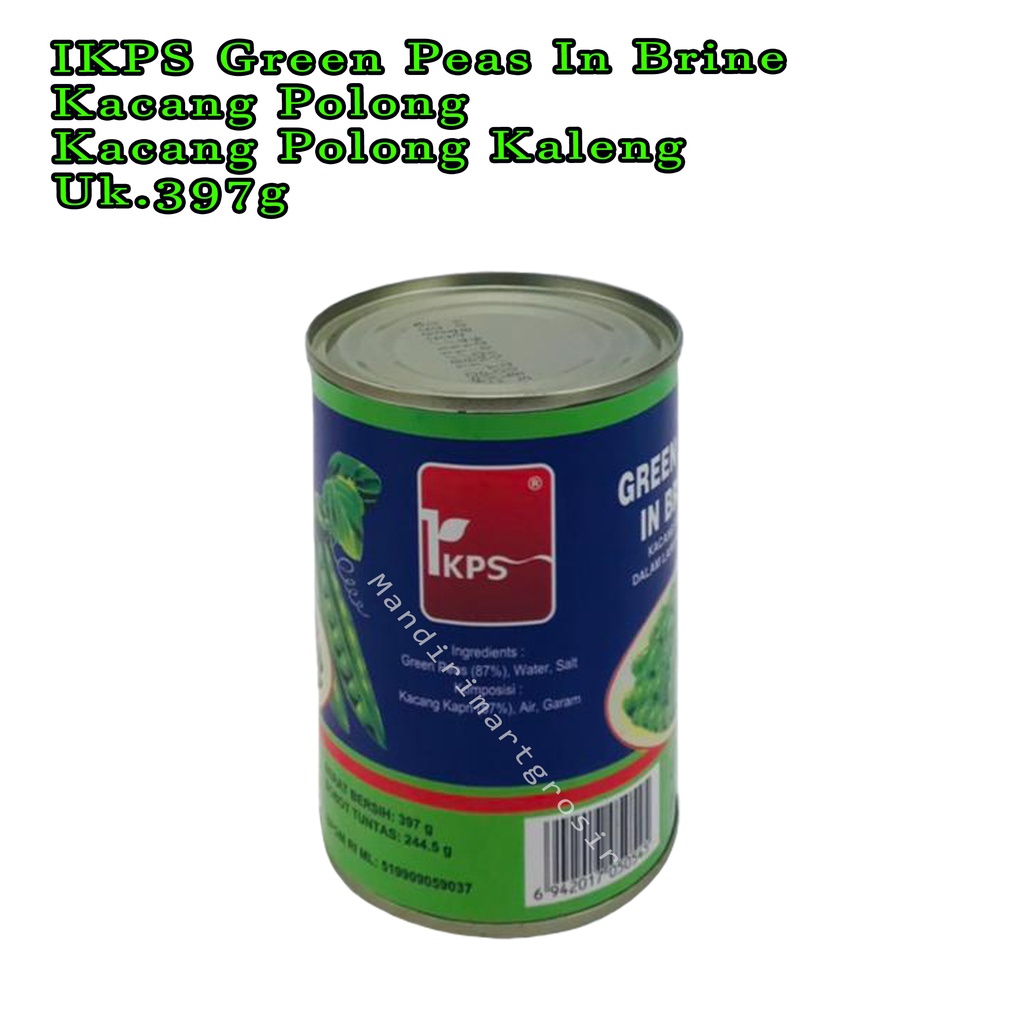 Kacang Polong *IKPS Green Peas In Brine * Kacang Polong Kaleng * 397g