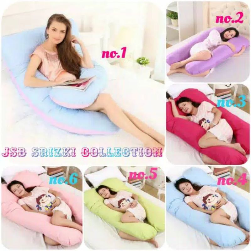 Bantal ibu hamil dan menyusui 1 set bantal putih + sarung