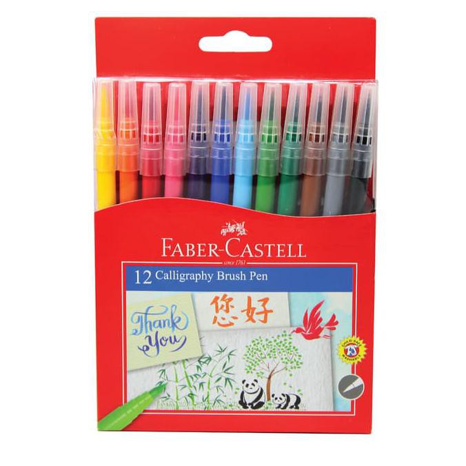 

TERLARIS Faber-Castell Calligraphy Brush Pen Set 12