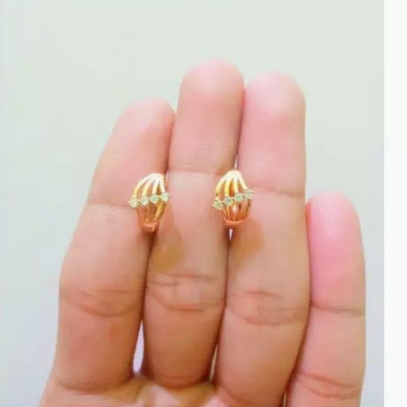 Anting jepit gold xuping