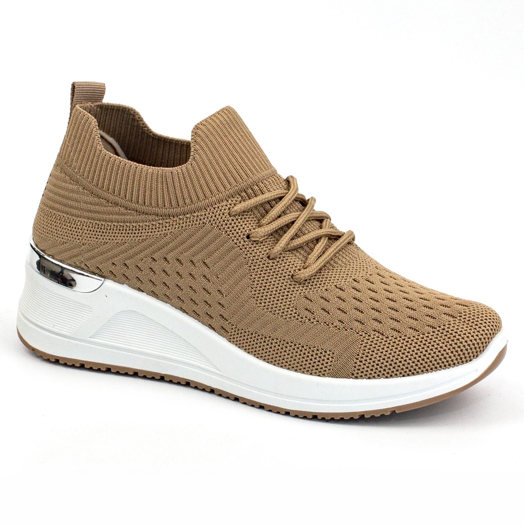 Sepatu Wanita Sport Model Tinggi Pakai Tali Shoes Canvas Cewek Sepatu TG8836