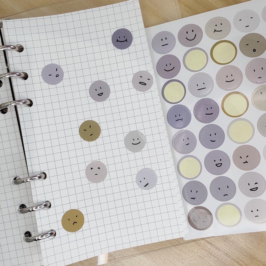 Sticker Kertas Dekor Bulat Warna Warni / Sticker basic small circle Macaron Dots Dekorasi Paper Sticker DIY Planner Scrapbook / Stiker Bulat/Dot Round Sticker Sticker Deco Aesthetic Untuk Scrapbook Bujo Journal / Morandi