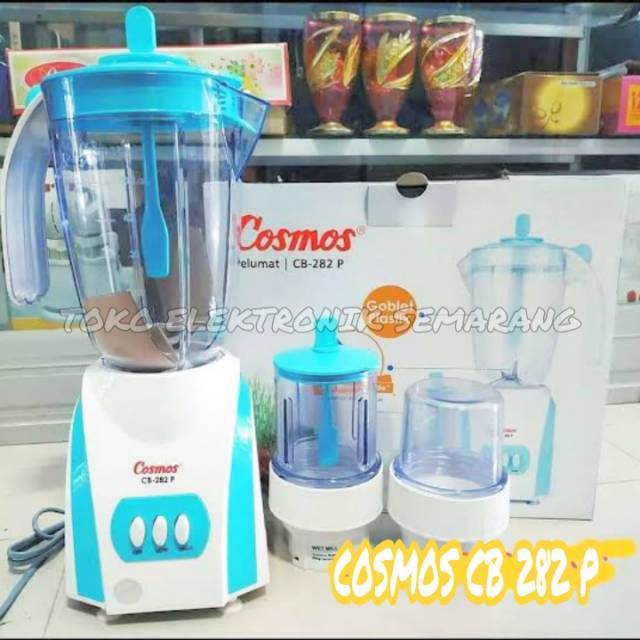 BLENDER COSMOS  CB 282 PLASTIK BESAR 2 LITER 3IN1 DUAL SHAPE BLADE