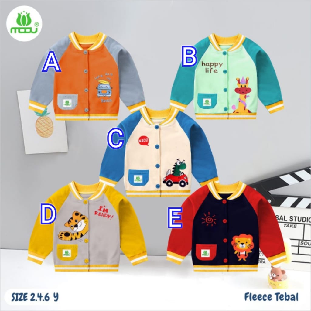 JAKET ANAK MODEL SPORT BASEBALL USIA 2-6 TAHUN