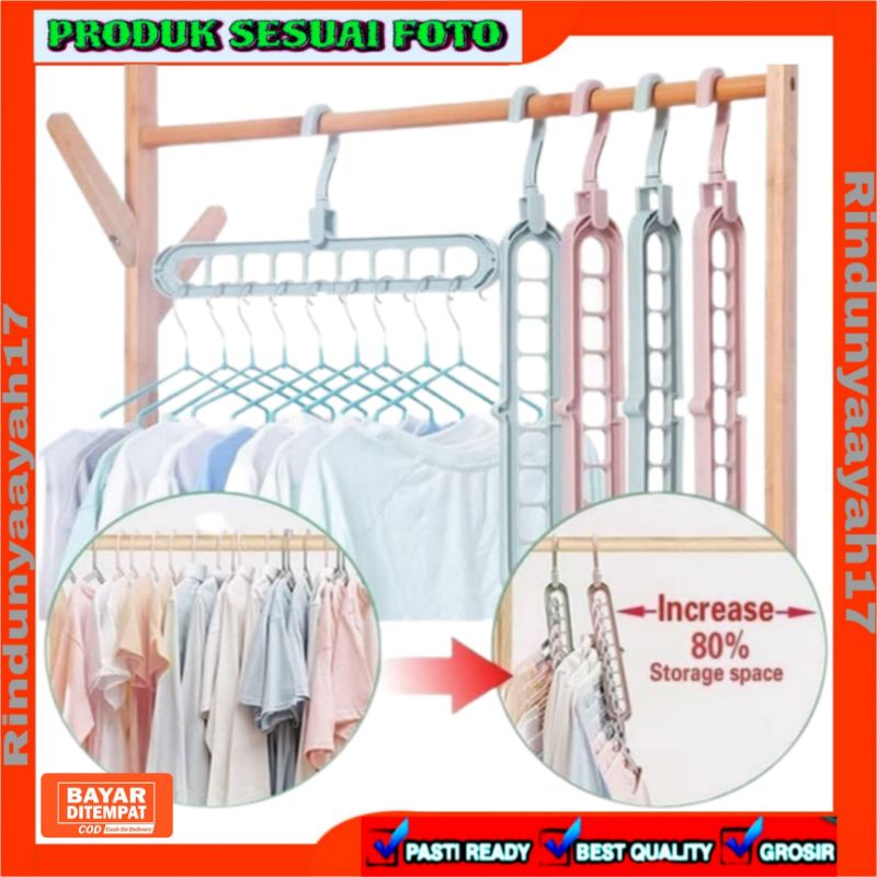 [RA] MAGIC HANGER GANTUNGAN BAJU AJAIB ORGANIZER 9 IN 1 SERBAGUNA AS SEEN ON TV MULTIFUNCTION WONDER HANGER